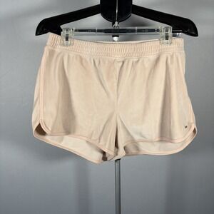 Hollister Pink Large? Velour Shorts Lounge Athleisure Soft Women's Logo Sporty
